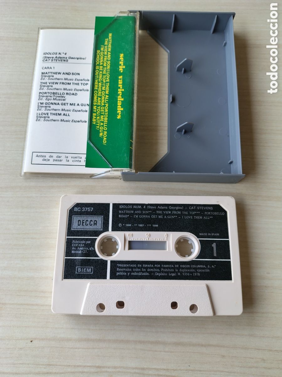 Casetes antiguos: CAT STEVENS &Iacute;dolos 4 ( 1978 DECCA ESPA&Ntilde;A) - Foto 5