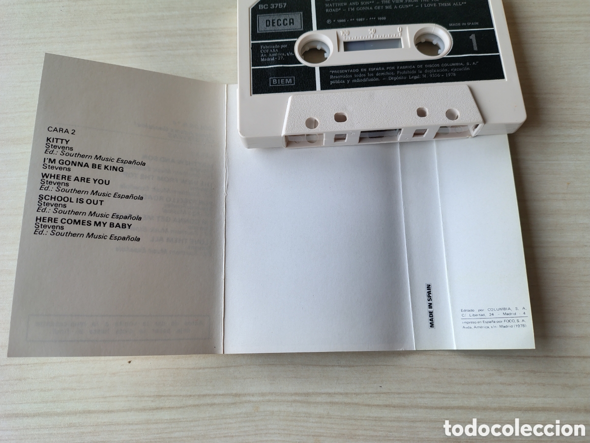 Casetes antiguos: CAT STEVENS &Iacute;dolos 4 ( 1978 DECCA ESPA&Ntilde;A) - Foto 7