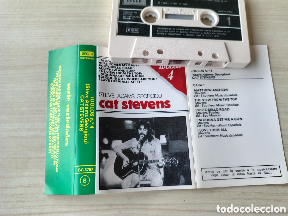Casetes antiguos: CAT STEVENS &Iacute;dolos 4 ( 1978 DECCA ESPA&Ntilde;A) - Foto 8