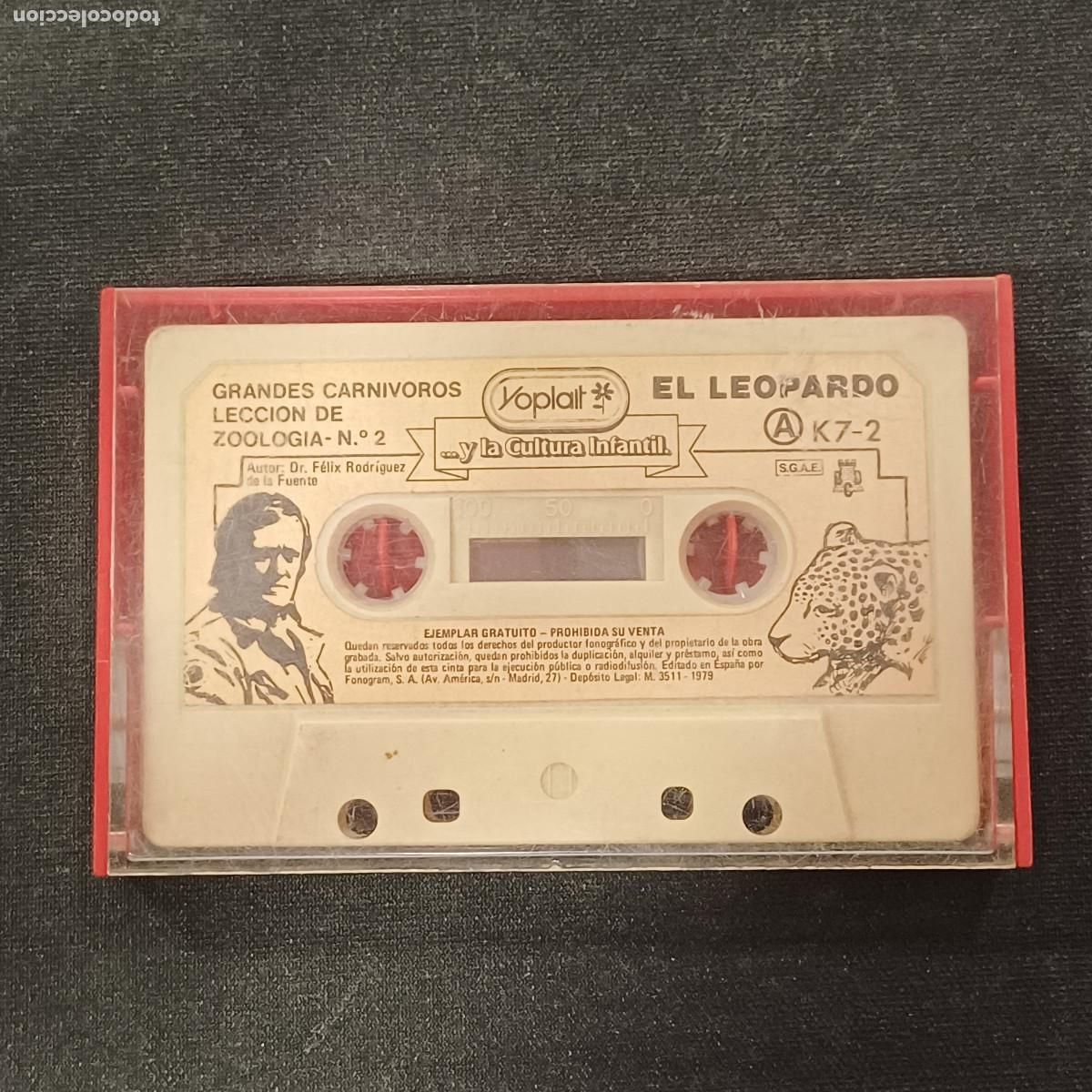 Casetes antiguos: EL LEOPARDO/FELIX RODRIGUEZ DE LA FUENTE/LECCION DE ZOOLOGIA 2/CASETE YOPLAIT.