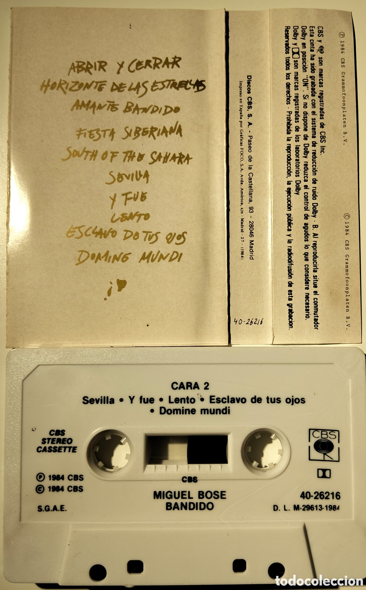Casetes antiguos: BOS&Egrave; &rdquo;BANDIDO&rdquo; CASETE - Foto 2