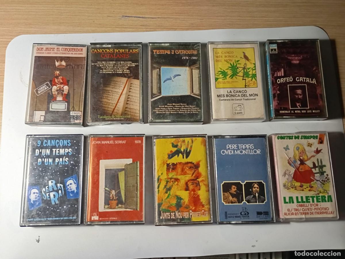 Casetes antiguos: Lote de 10 casetes de m&uacute;sica catalana