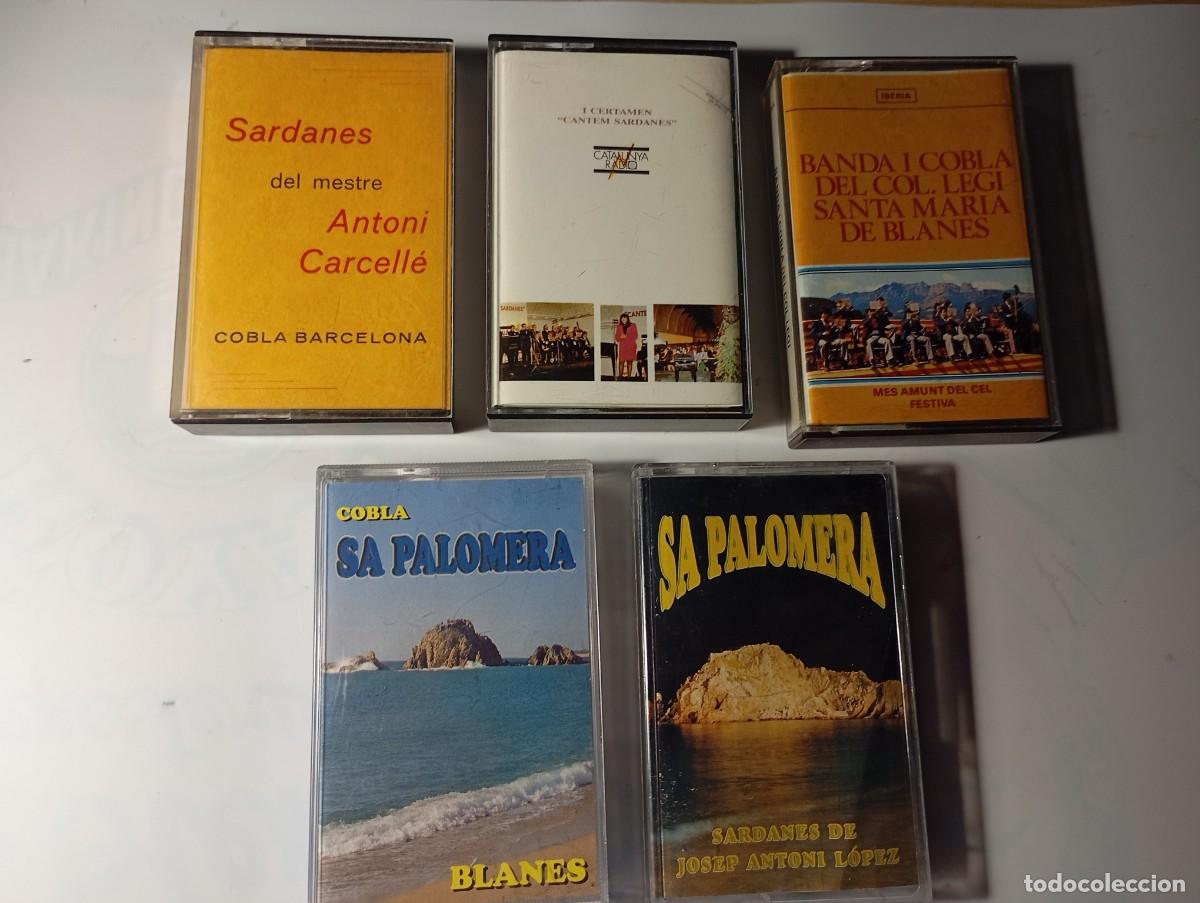 Casetes antiguos: Lote de 5 casetes de m&uacute;sica de sardanas