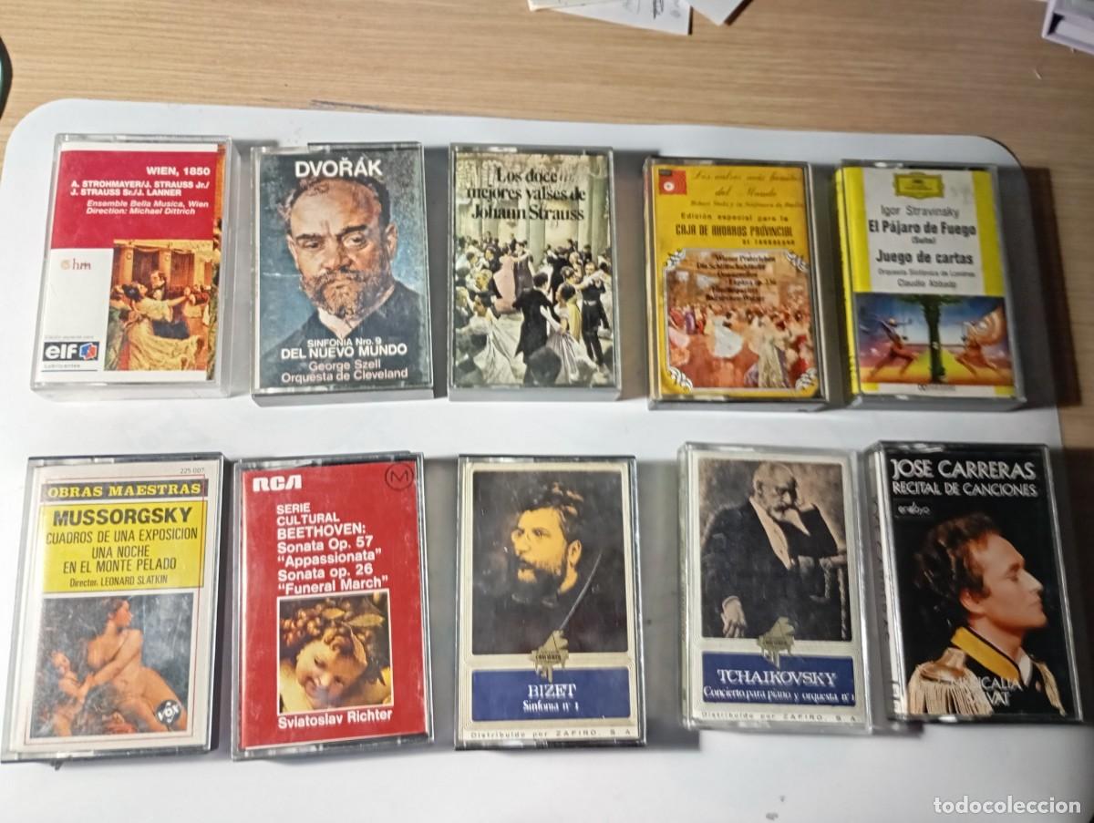 Casetes antiguos: Lote de 10 casetes de m&uacute;sica cl&aacute;sica
