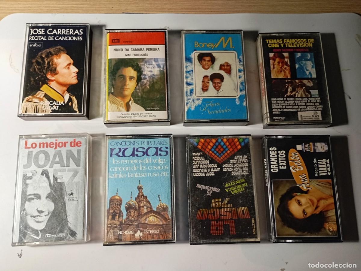 Casetes antiguos: Lote de 8 casetes de m&uacute;sica diversa