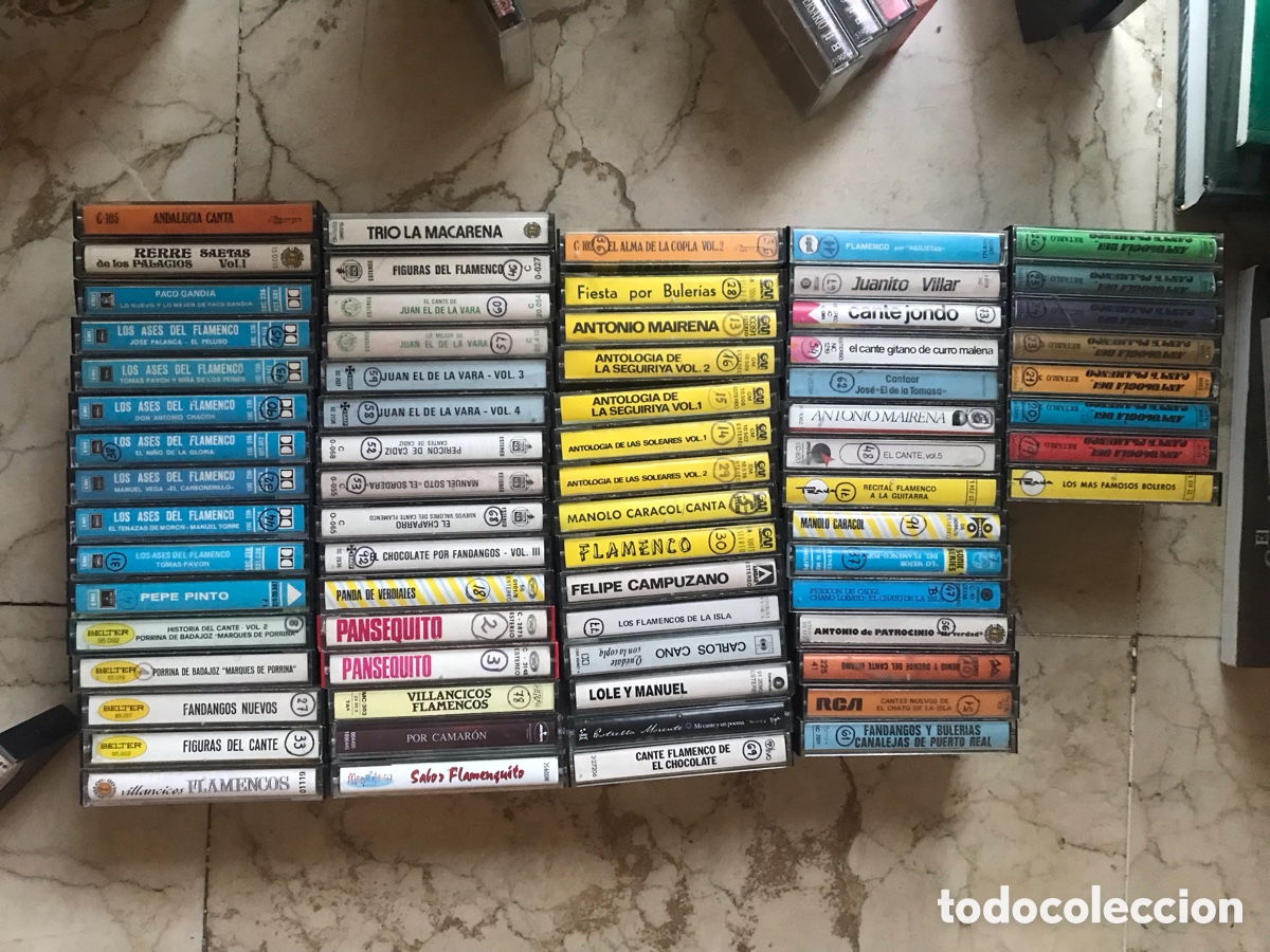 Casetes antiguos: Flamenco. 70 casetes. Colecci&oacute;n particular. T&iacute;tulos muy dif&iacute;ciles.