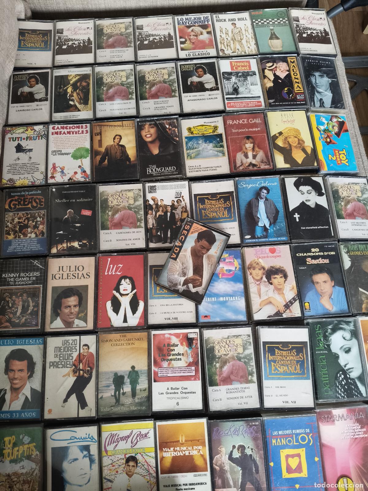 Casetes antiguos: LOTE DE 57 CASETES VARIADAS. A&Ntilde;OS 70/80. RAY CONNIFF, PERALES, SERGIO DALMA, MIGUEL RIOS, MIGUEL BOS