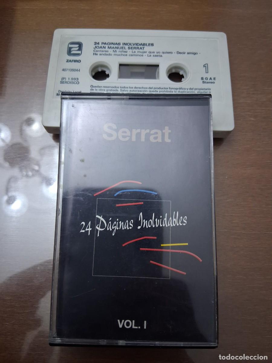 Casetes antiguos: Cinta de m&uacute;sica casete 24 p&aacute;ginas inolvidables VOL.1 Juan Manuel Serrat
