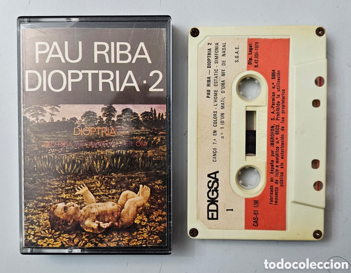 Casetes antiguos: CASSETTE PAU RIBA & OM - Dioptria 2 (Espa&ntilde;a - Edigsa - 1978) Folk Psychedelic Rock MUY RARO