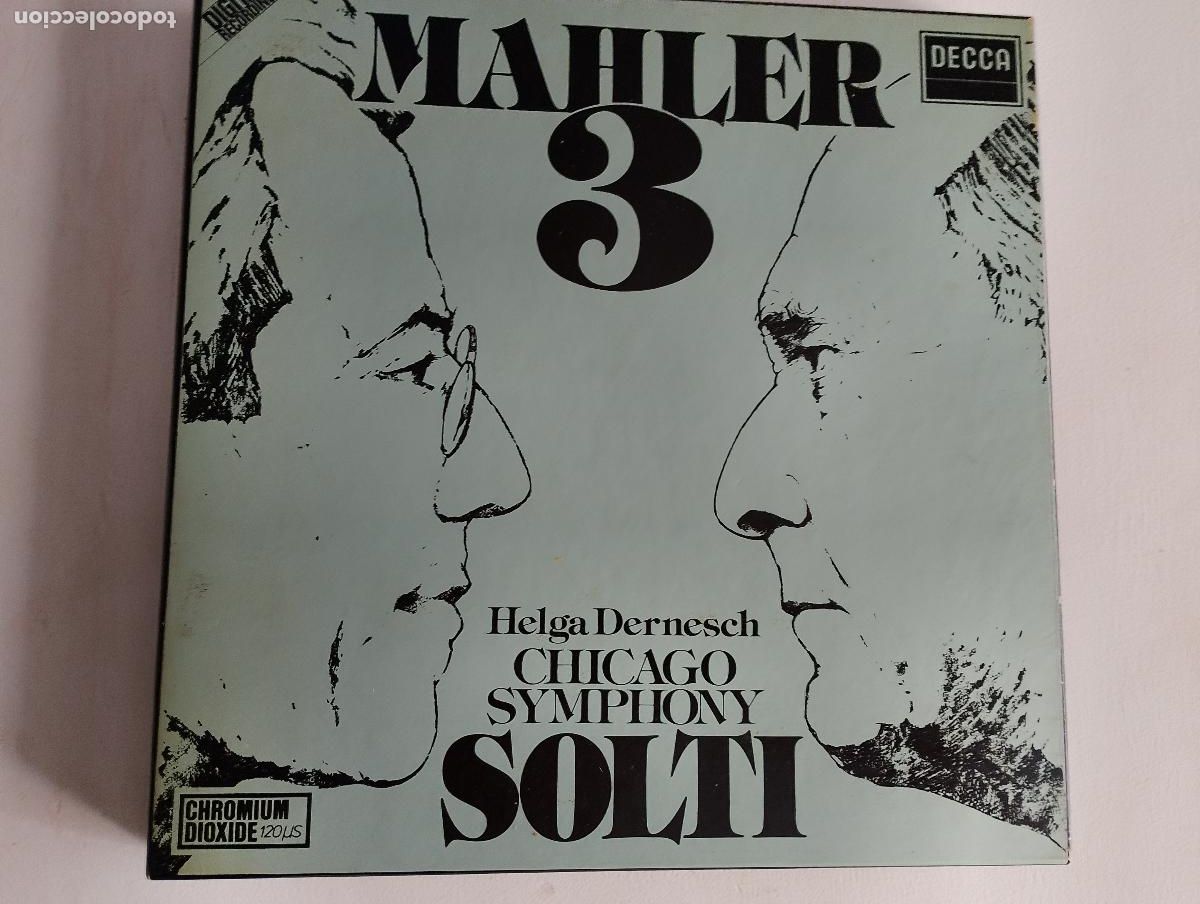 Casetes antiguos: Mahler, Chicago Symphony, Helga Dernesch, Solti, &lrm;&ndash; Symphony No. 3, 2 &times; Cassette, Stereo Box Set