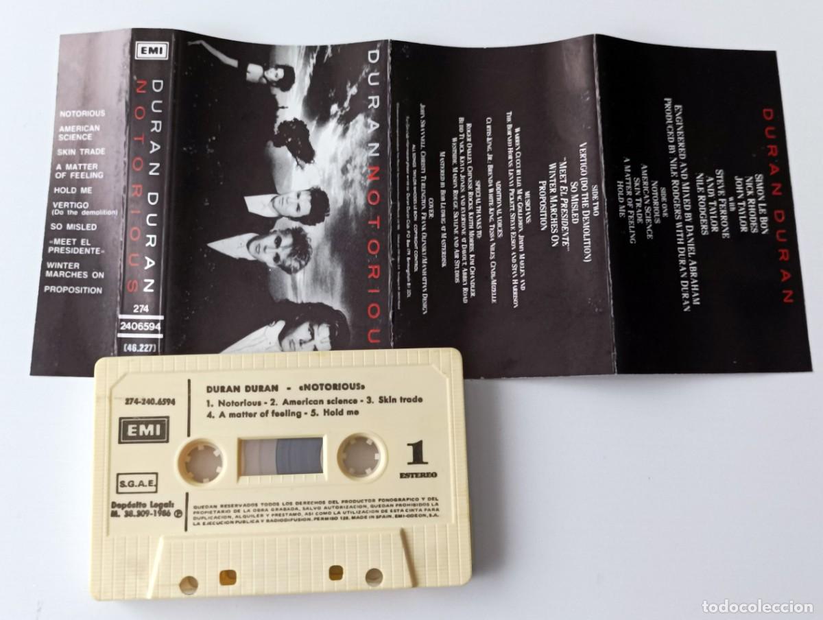 Casetes antiguos: CASSETTE DURAN DURAN - NOTORIOUS - Foto 2