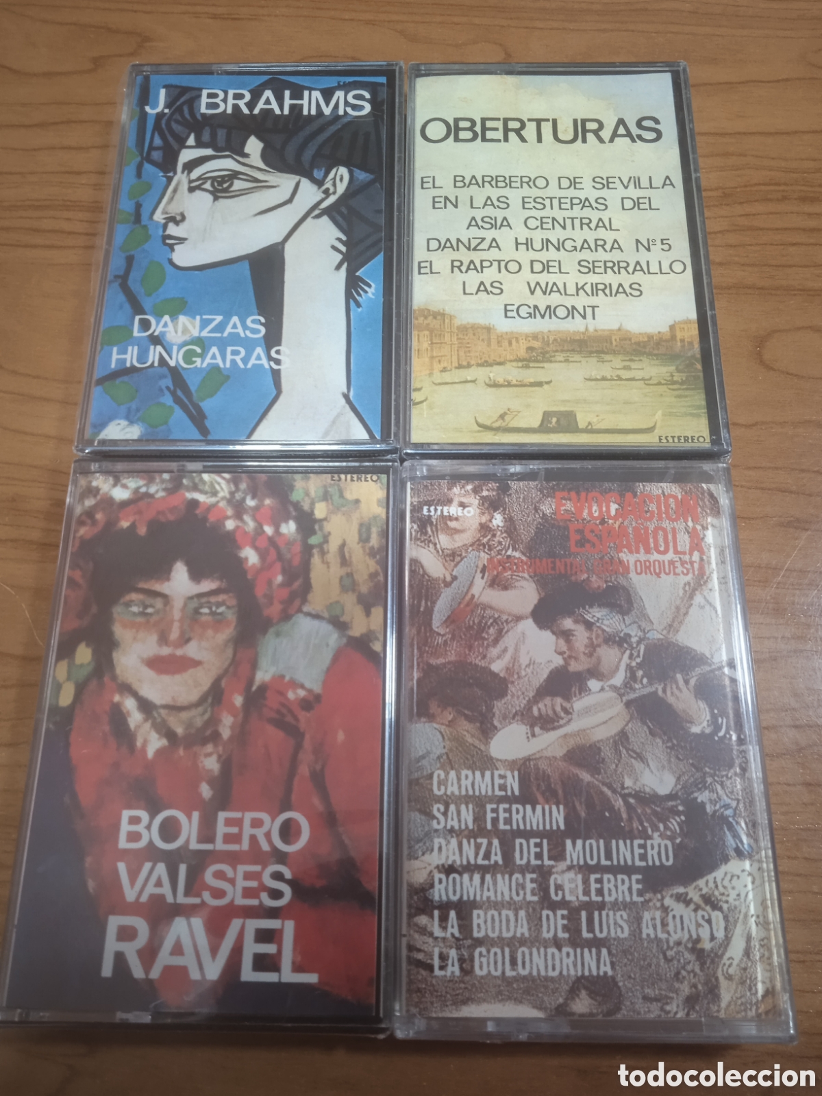 Casetes antiguos: Lote 4 cassettes de m&uacute;sica cl&aacute;sica.
