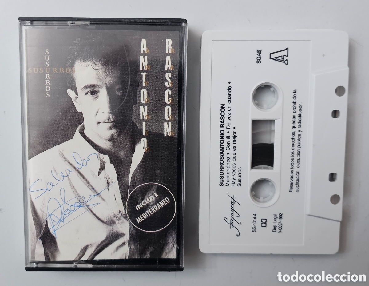 Casetes antiguos: CASSETTE ANTONIO RASCON - Susurros (Espa&ntilde;a - Sonograf - 1992) Artista de Carlet (Valencia) MUY RARO