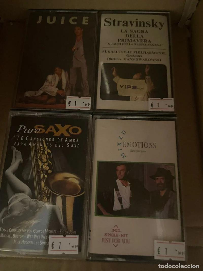 Casetes antiguos: Lote 4 Casetes: Juice, Stravinsky, Puro Saxo, Emot