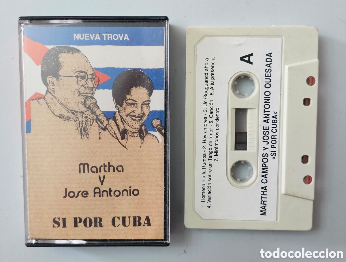 Casetes antiguos: CASSETTE MARTHA Y JOSE ANTONIO - Si por Cuba (Espa&ntilde;a - Privado - 1992) Nueva Trova MUY RARO