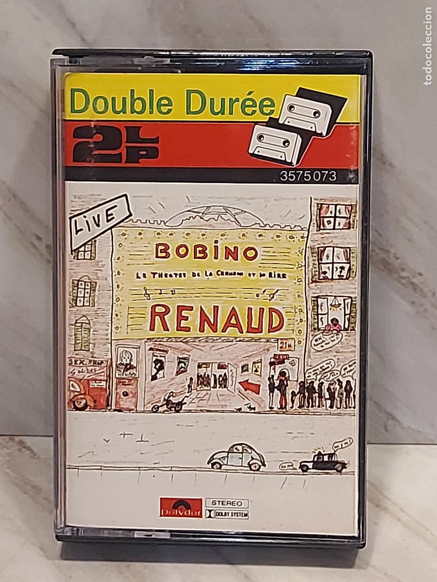 Casetes antiguos: RENAUD | RENAUD &Agrave; BOBINO | CASETE POLYDOR FRANCE 1980 | DOUBLE DUR&Eacute;E | DE LUJO