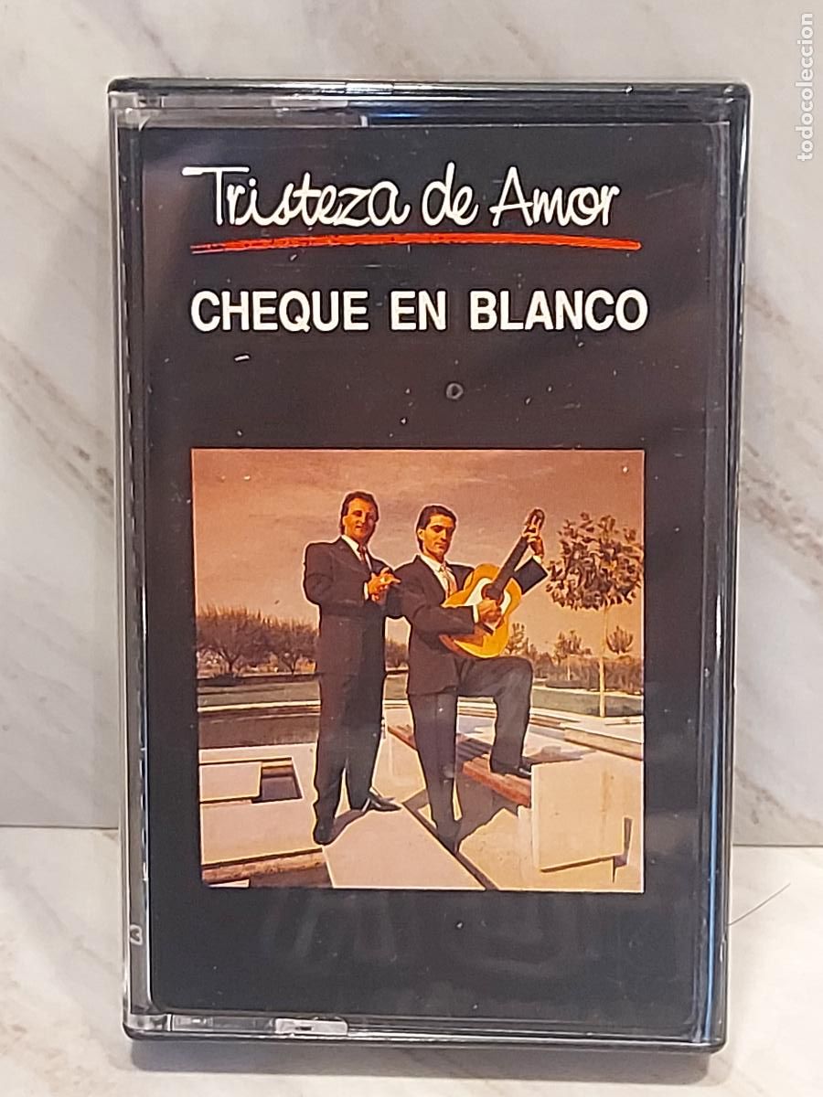 Casetes antiguos: CHEQUE EN BLANCO | TRISTEZA DE AMOR | CASETE PICAP 1988 | MUY BUEN ESTADO | CAJA NUEVA