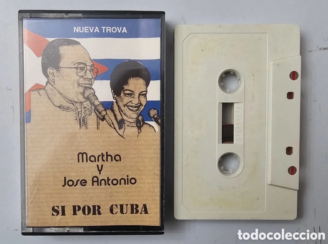 Casetes antiguos: CASSETTE MARTHA Y JOSE ANTONIO - Si por Cuba (Espa&ntilde;a - Privado - 1992) Nueva Trova MUY RARO