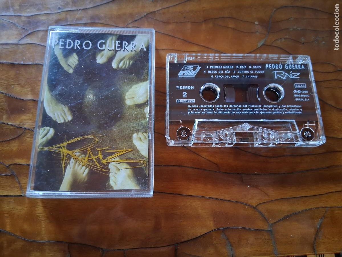 Casetes antiguos: Cinta de m&uacute;sica casete Pedro Guerra Ra&iacute;z
