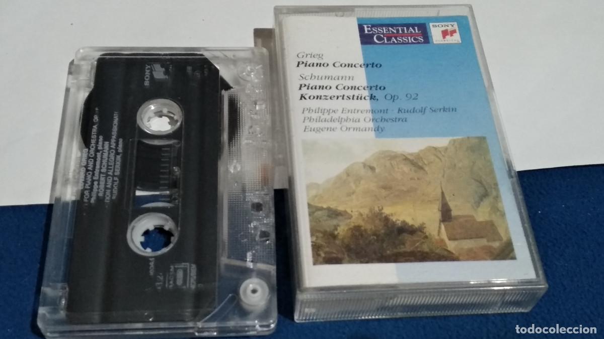 Casetes antiguos: GRIEG, SCHUMANN / PIANO CONCERTOS - 1991 SONY - CASETE CINTA CASSETTE