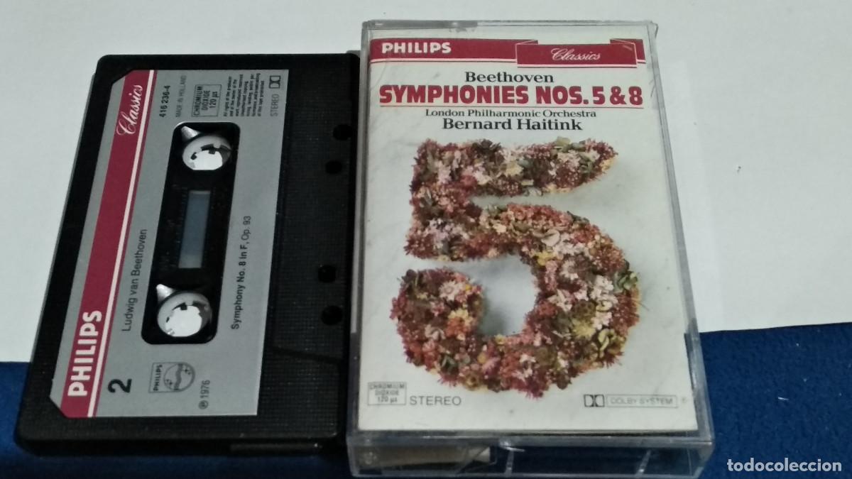 Casetes antiguos: BEETHOVEN / SYMPHONIES NOS. 5 & 8 - BERNARD HAITINK - 1976 PHILIPS - CASETE CINTA CASSETTE