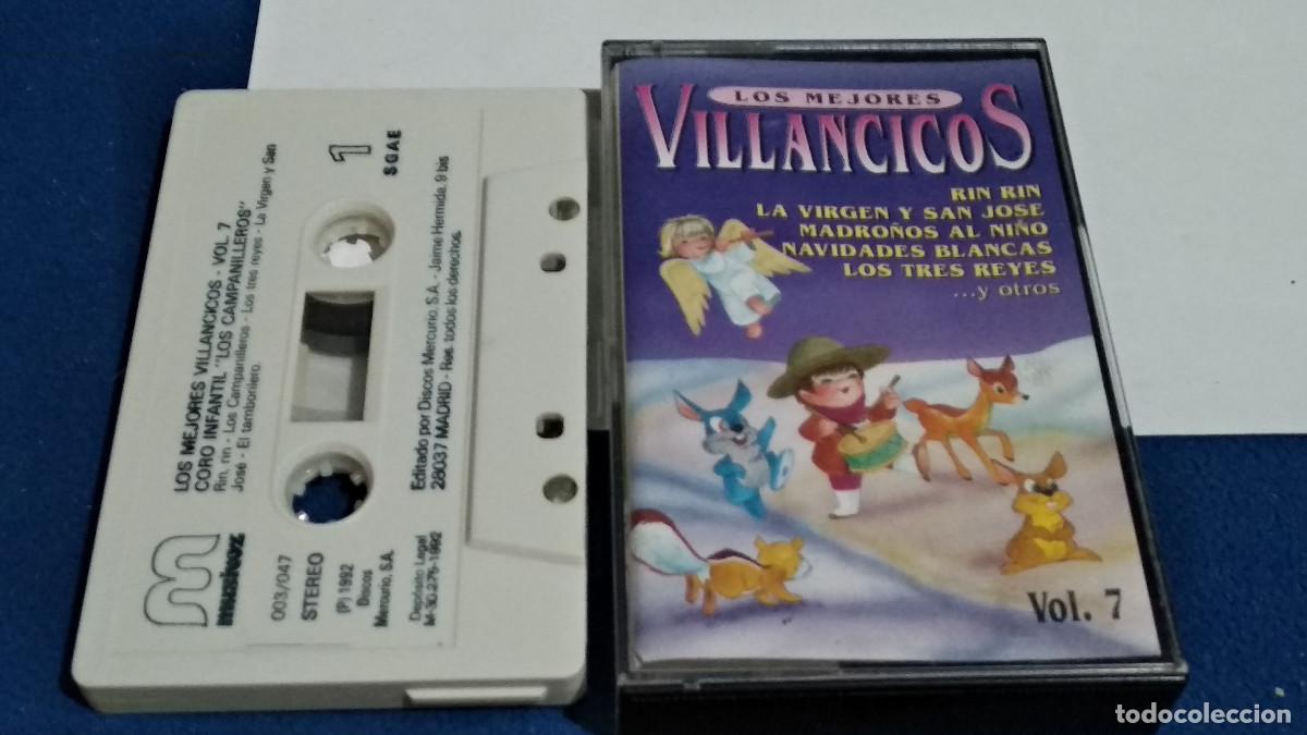 Casetes antiguos: LOS MEJORES VILLANCICOS VOL 7 - 10 Villancicos POPULARES -1992 DISCOS MERCURIO CASETE CINTA CASSETTE
