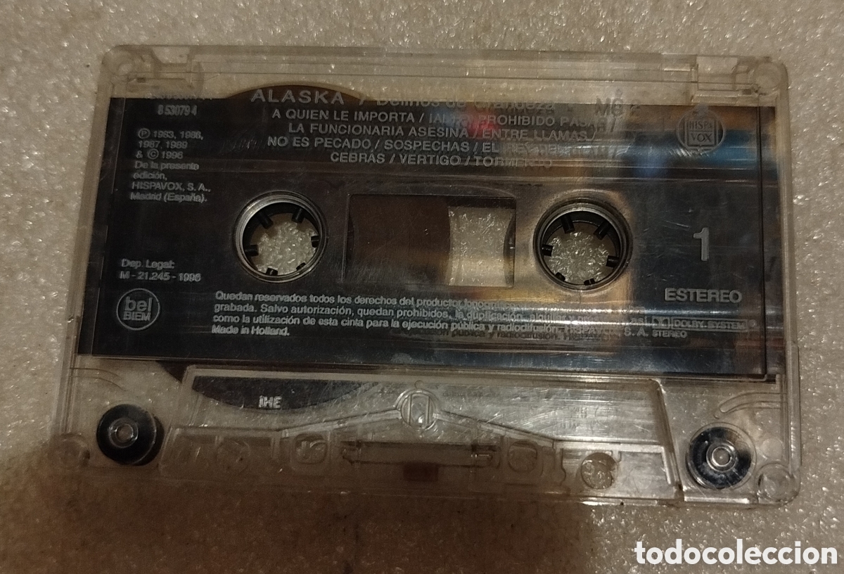 Casetes antiguos: Alaska - Delirios de grandeza. SOLO UN CASSETTE