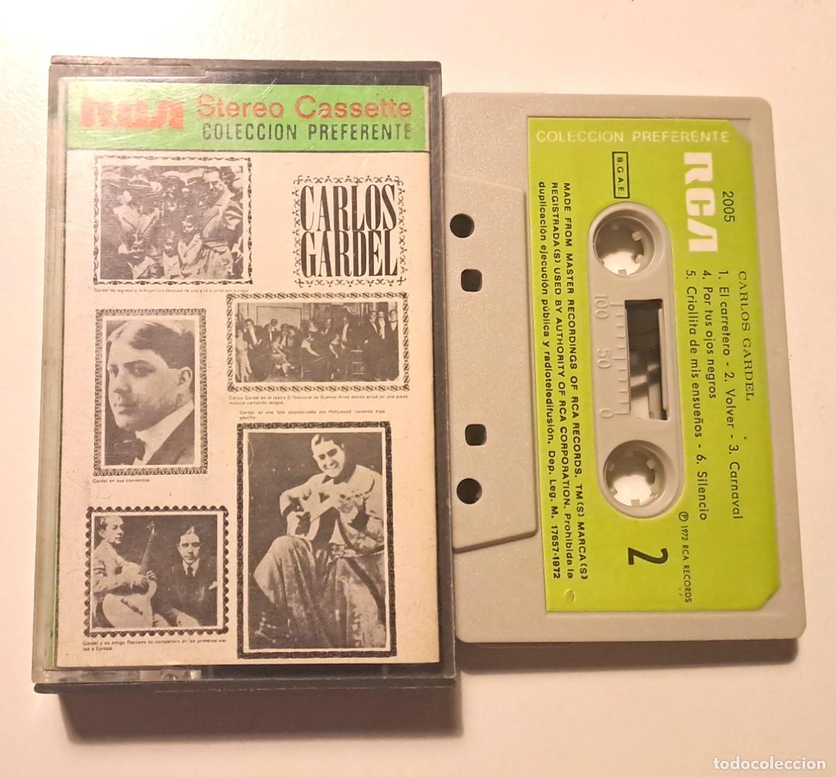 Casetes antiguos: CINTA DE CASSETE CARLOS GARDEL - RCA A&Ntilde;O 1972
