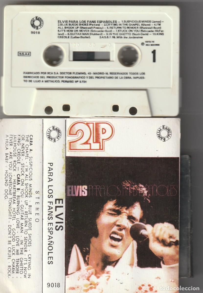 Casetes antiguos: ELVIS PRESLEY - PARA LOS FANS ESPA&Ntilde;OLES (CASSETTE RCA 1977)