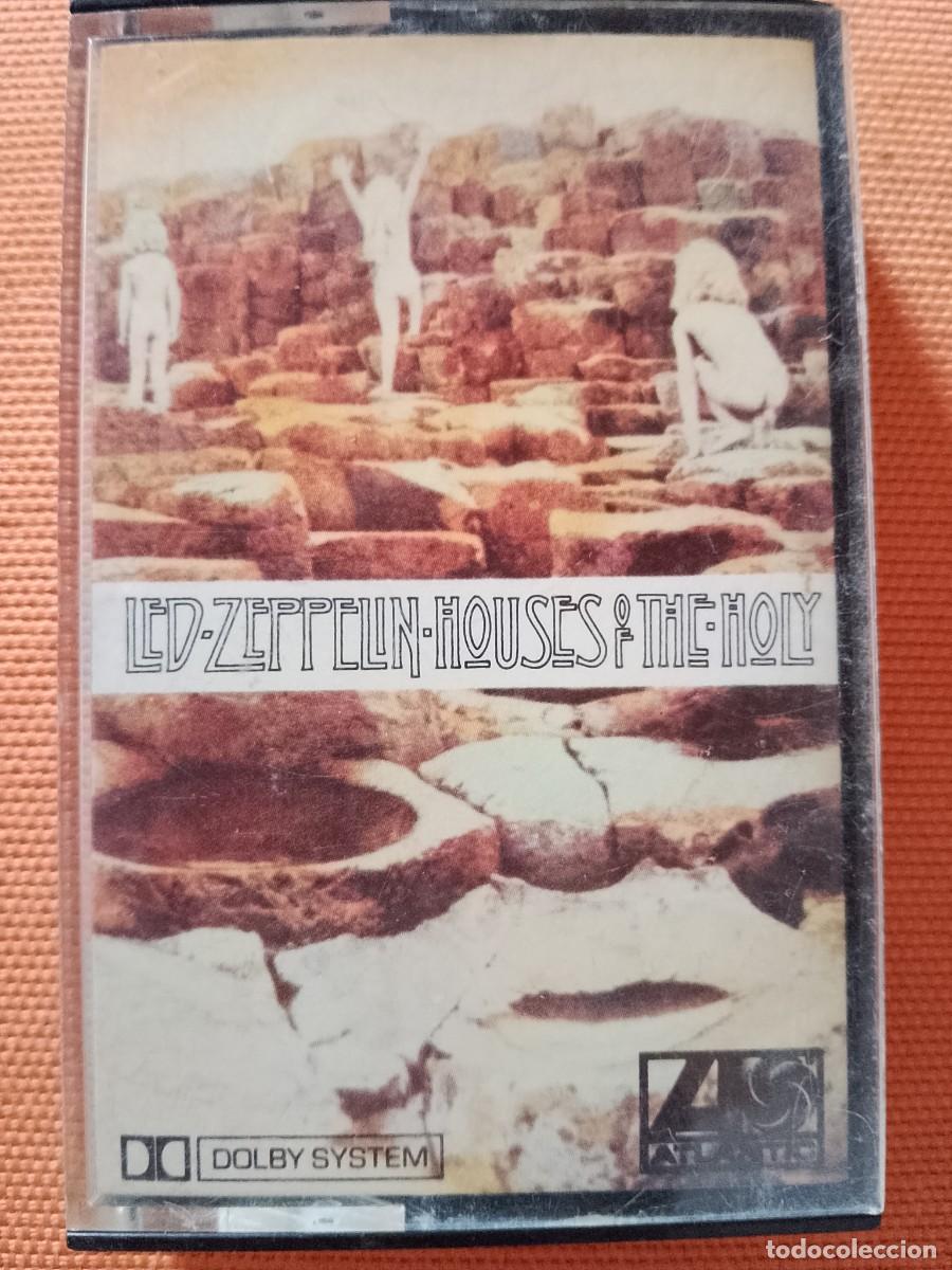Casetes antiguos: Les Zeppelin - Houses of the Hollywood - 1&deg; edici&oacute;n inglesa 1973 cinta cassette dif&iacute;cil
