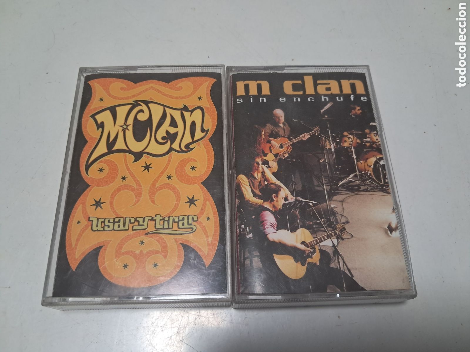 Casetes antiguos: M CLAN,2 CASETTES. SIN ENCHUFE Y USAR Y TIRAR.