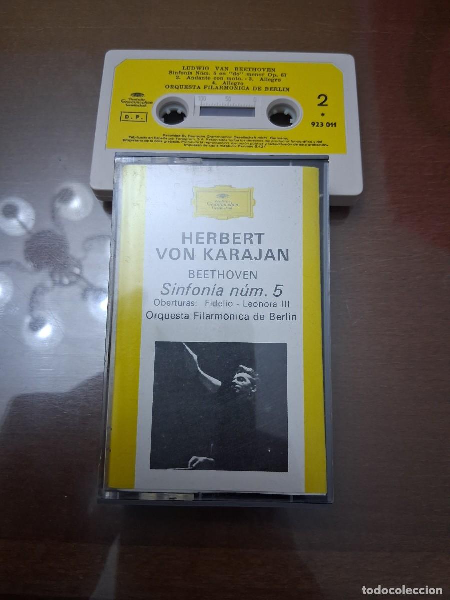 Casetes antiguos: Casete cinta musica HERBERT VON KARAJAN SINFON&Iacute;A N&ordm; 5 BEETHOVEN ORQUESTA FILARM&Oacute;NICA DE BERL&Iacute;N