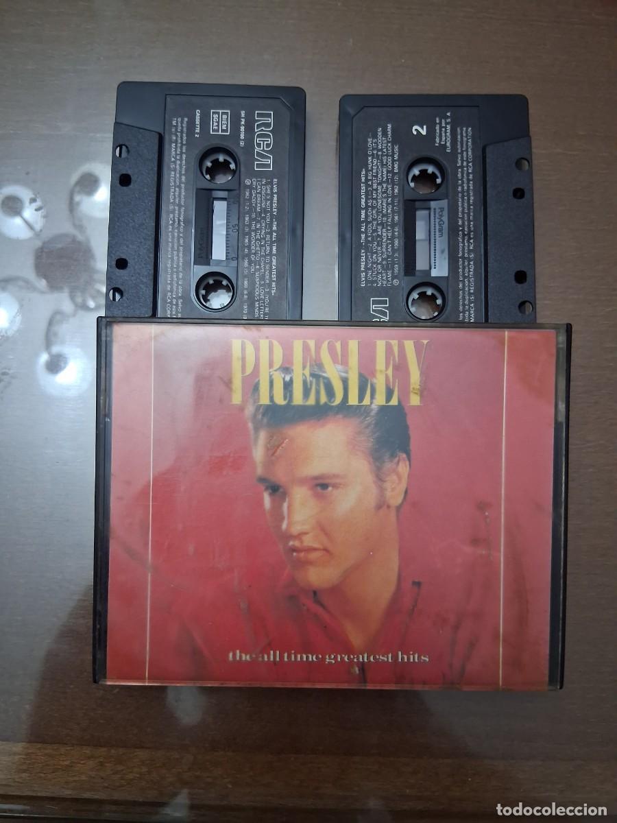Casetes antiguos: Cinta de m&uacute;sica DOBLE CASETE & CASETES DE ELVIS PRESLEY THE ALL TIME GREATEST HITS