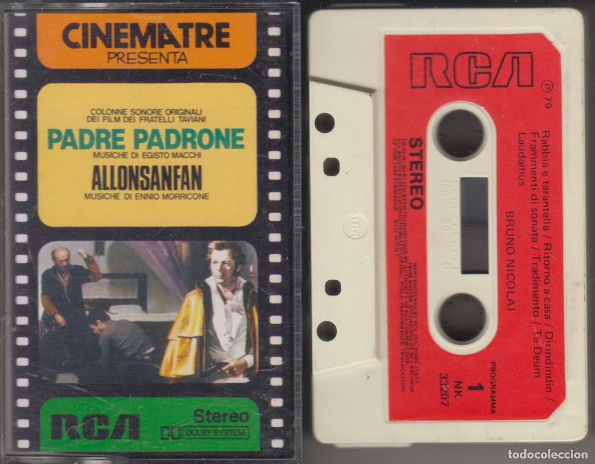 Casetes antiguos: Egisto Macchi Ennio Morricone cassette Padre Padrone / Allonsanfan 1979 Bandas sonoras Italy