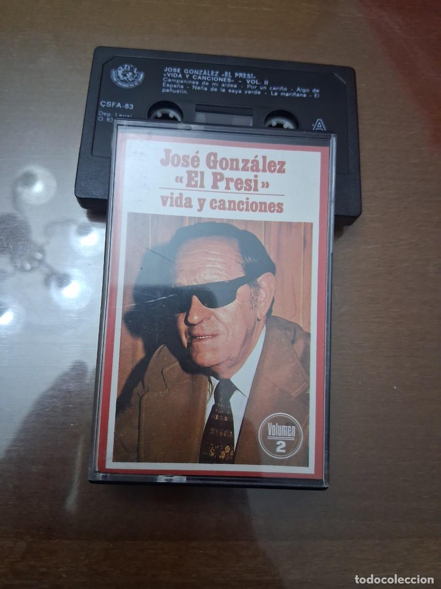 Casetes antiguos: Cinta de m&uacute;sica casete JOSE GONZALEZ EL PRESI VIDA Y CANCIONES
