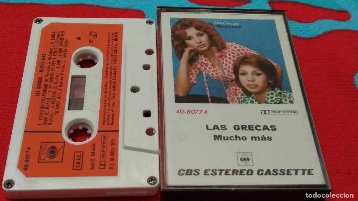 Casetes antiguos: LAS GRECAS / MUCHO M&Aacute;S - 1975 CBS - CASETE CINTA CASSETTE -