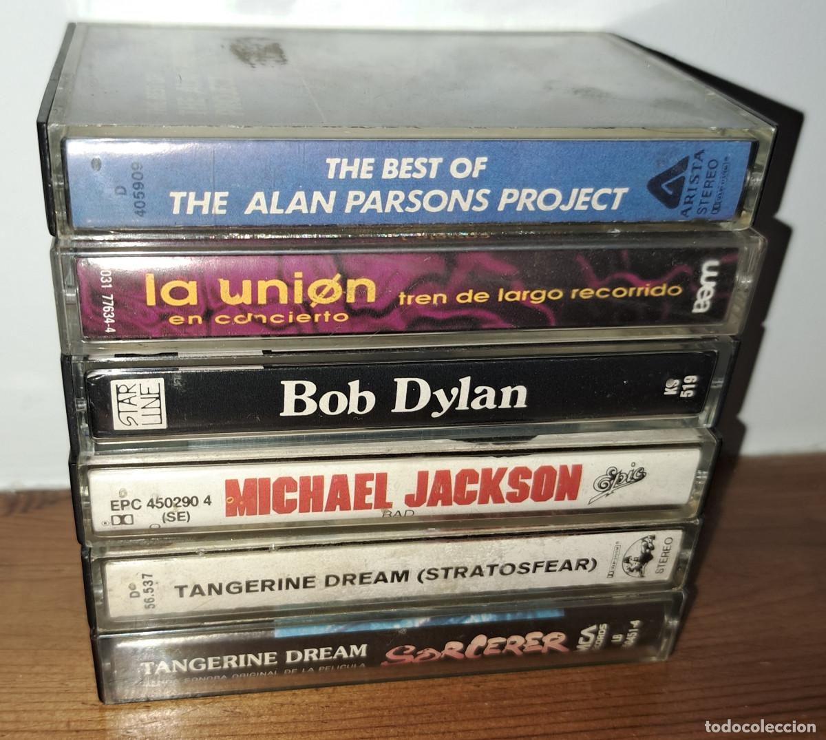 Cassetes antigas: MICHAEL JACKSON / BOB DYLAN / ALAN PARSONS / LA UNION - LOTE DE 6 CASSETTES