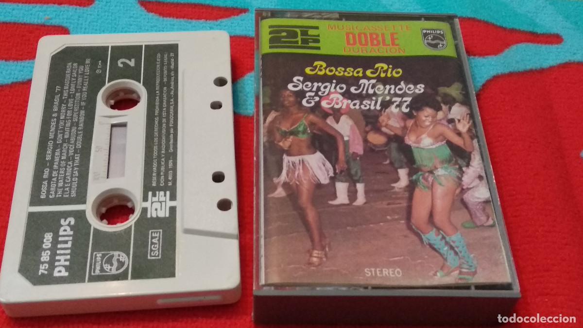 Casetes antiguos: SERGIO MENDES & BOSSA RIO / BRASIL '77 - PHILIPS 2 LP 1977 CASETE CINTA CASSETTE
