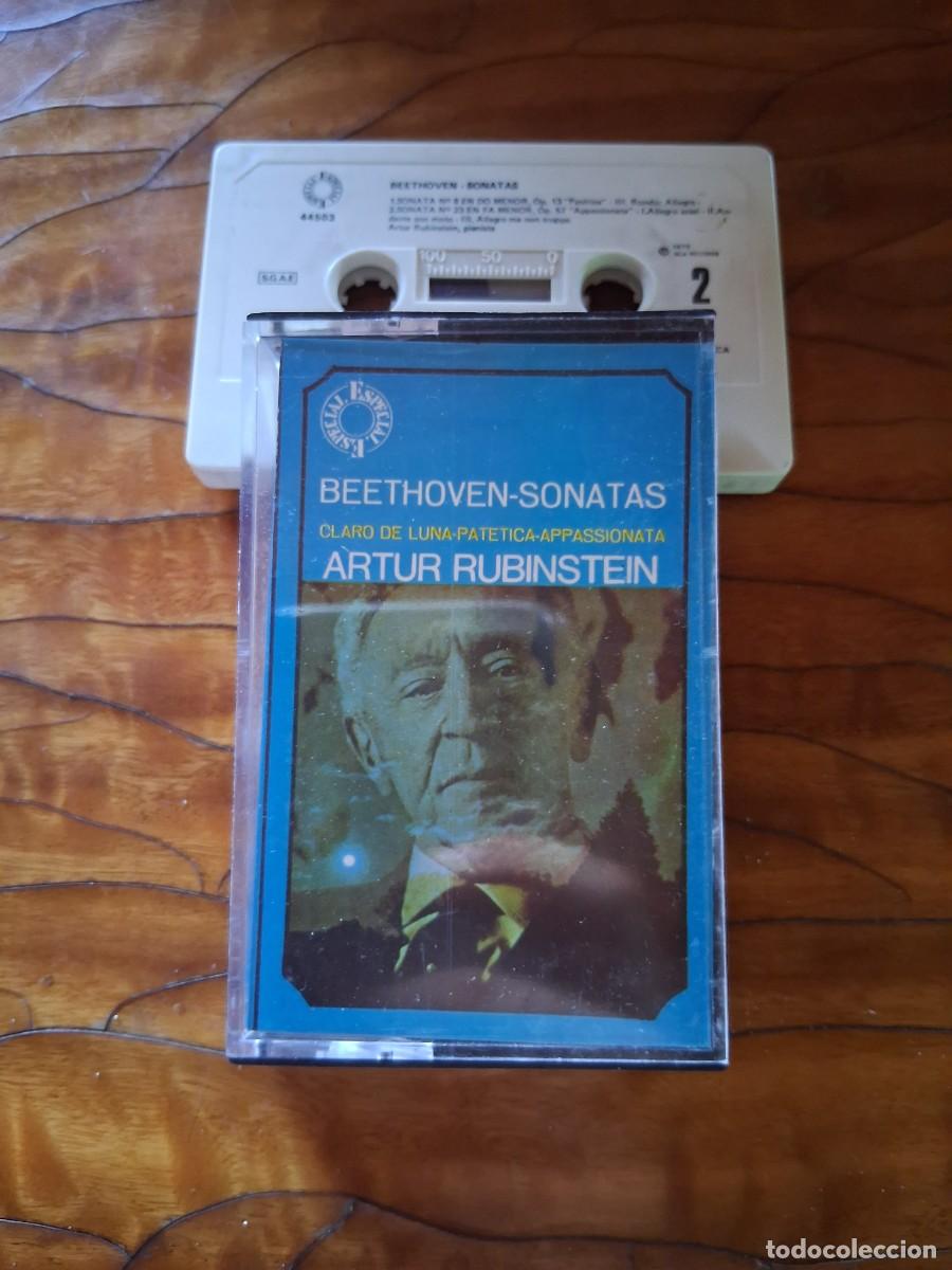 Casetes antiguos: Casete cinta de m&uacute;sica cl&aacute;sica BEETHOVEN sonatas Artur Rubinstein