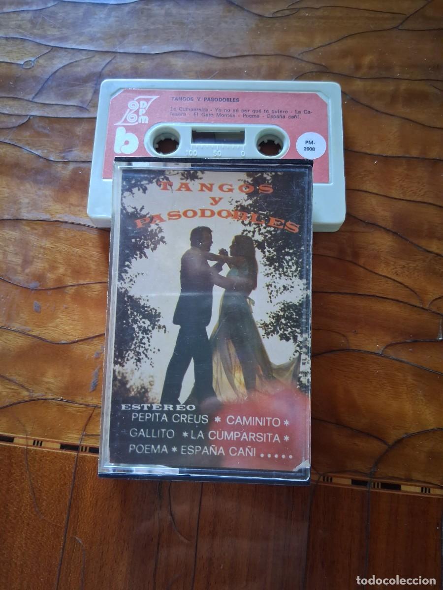 Casetes antiguos: Casete cinta de m&uacute;sica espa&ntilde;ola Tangos y pasodobles Pepita Creus poema Espa&ntilde;a ca&ntilde;i el gato montes