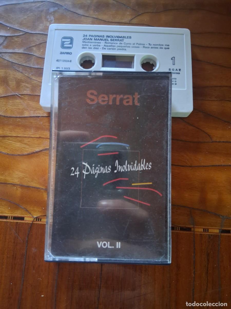 Casetes antiguos: Cinta de m&uacute;sica casete 24 p&aacute;ginas inolvidables VOL. 2 Juan Manuel Serrat