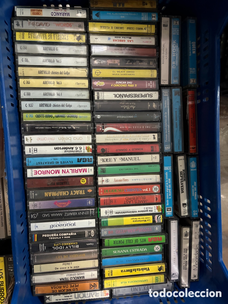 Casetes antiguos: Lote de 58 casetes originales. Elvis. P&eacute;ret. Ar&eacute;valo. Ana Bel&eacute;n. Lote y Manuel. Queen. U2