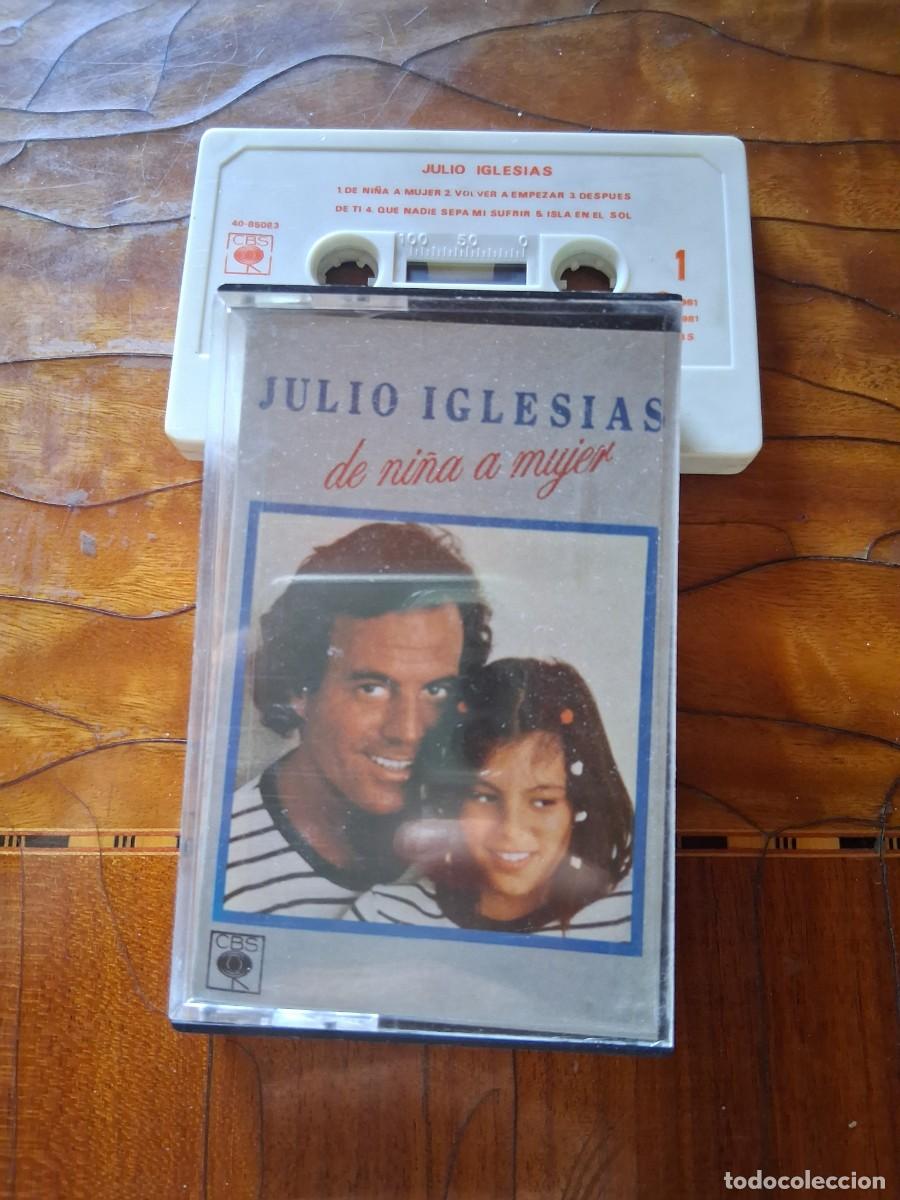 Casetes antiguos: Cinta de m&uacute;sica casete JULIO IGLESIAS DE NI&Ntilde;A A MUJER