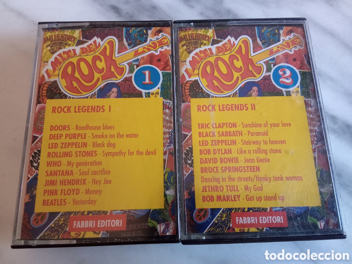 Casetes antiguos: Doble Cassette Rock Legends 1 & 2 - Pink Floyd, Sabbath, Purple, Zeppelin, Beatles, etc
