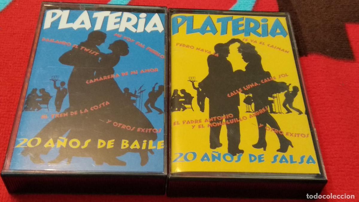 Casetes antiguos: ORQUESTA PLATERIA - 20 A&Ntilde;OS DE BAILE, 20 A&Ntilde;OS DE SALSA (2 X CASETE) 2002 - 23 TEMAS - PDI CASSETTE