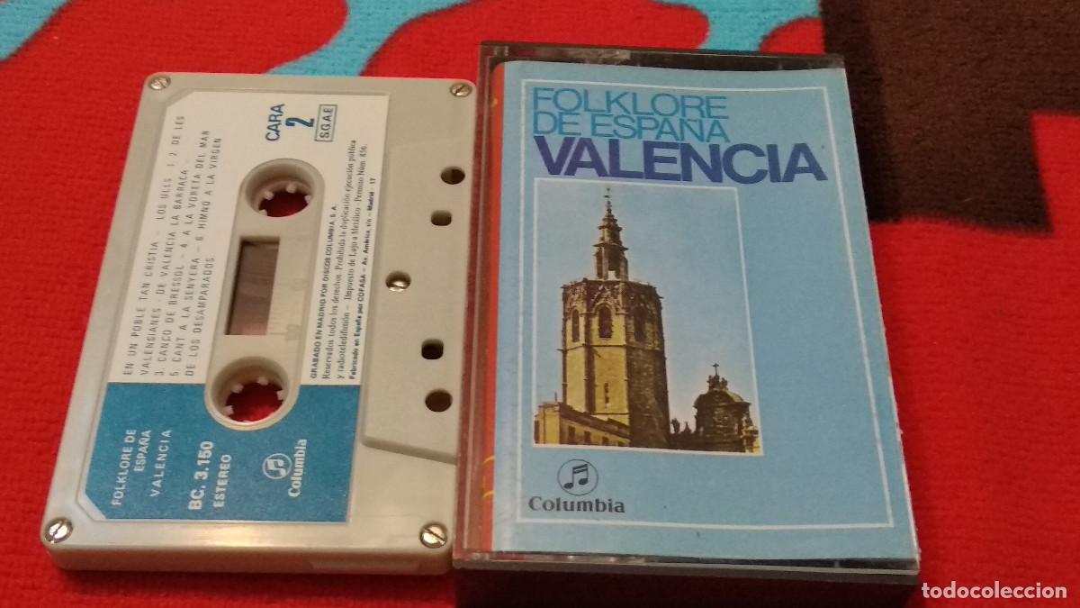 Casetes antiguos: FOLKLORE DE ESPA&Ntilde;A / VALENCIA - 1972 COLUMBIA - CASETE CINTA FOLK CASSETTE