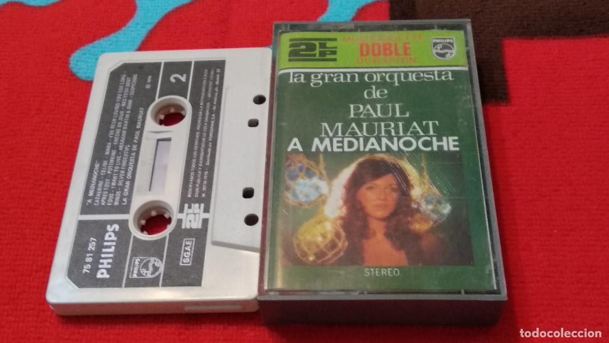 Casetes antiguos: A MEDIANOCHE / La Gran Orquesta De Paul Mauriat - 1976 PHILIPS 2LP CASETE CINTA CASSETTE