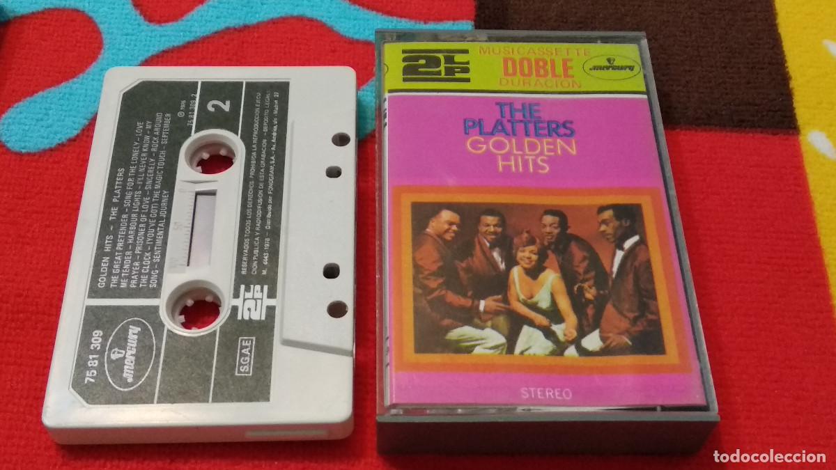 Casetes antiguos: THE PLATTERS. GOLDEN HITS. 1976 MERCURY 2LP 75 81 309 CASETE CINTA CASSETTE 21 CANCIONES