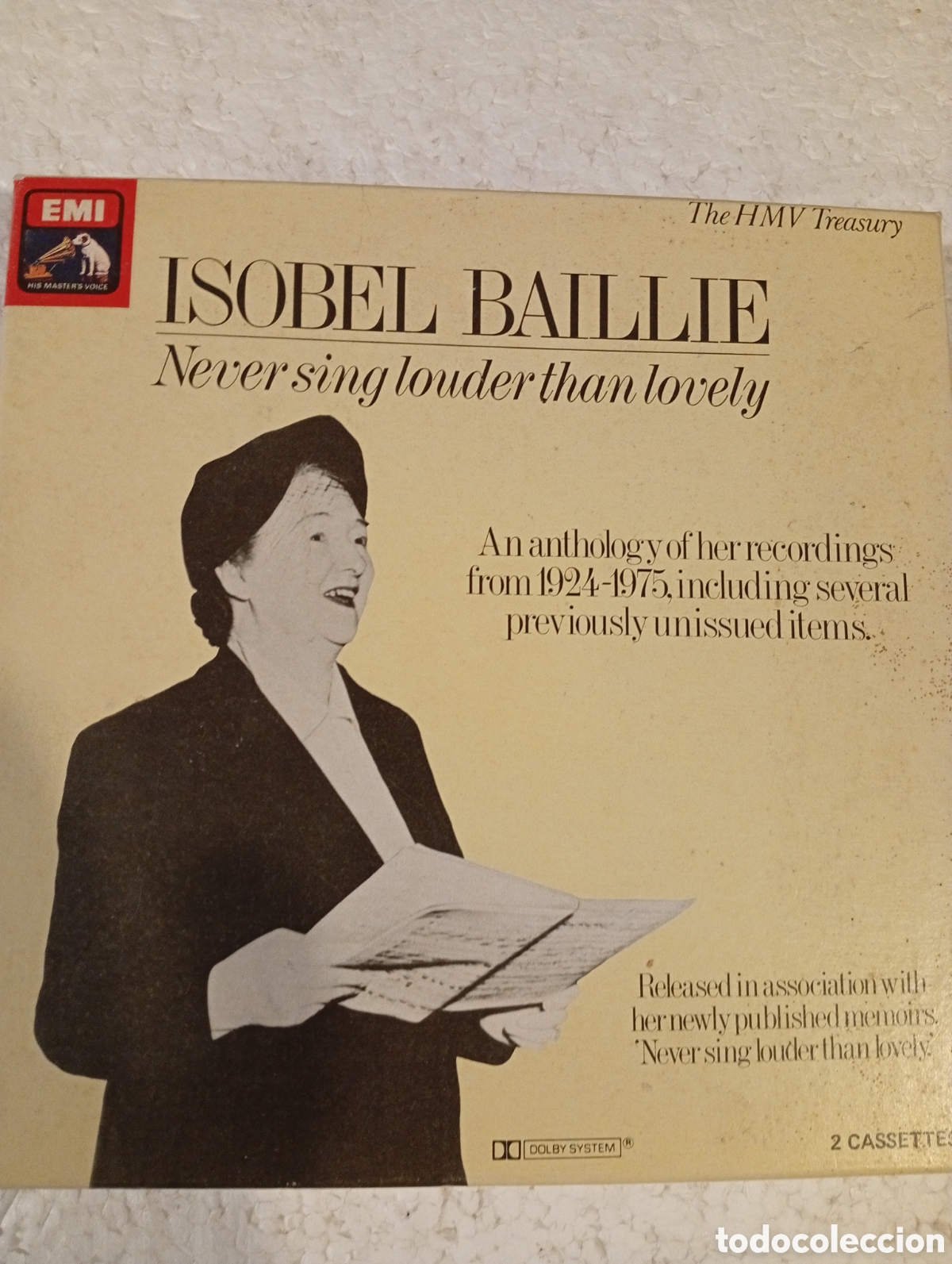 Casetes antiguos: 2 CASSETTES ISOBEL BAILLIE. NEVER SING LOUDER THAN LOVELY. ANTHOLOGY 1924-1975. EMI