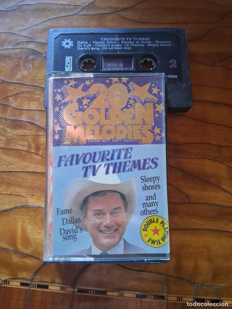 Casetes antiguos: Casete 20 Golden Melodies Favourite TV Themes melod&iacute;as cl&aacute;sicas series de televisi&oacute;n Dallas Fame